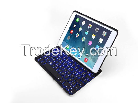 HOT SELL illuminated ultrathin Bluetooth Keyboard case for iPadAir