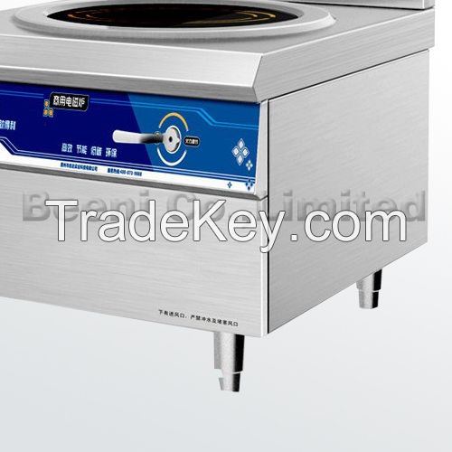 380v 8000w Restaurant Heavy Duty Single-burner Induction Stock Pot Soup Cooker