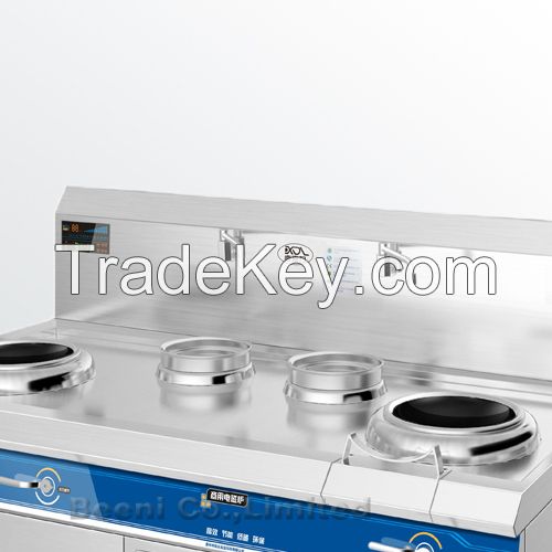 380V 8KWx2 Heavy duty wok range, Double-head with double stock pot