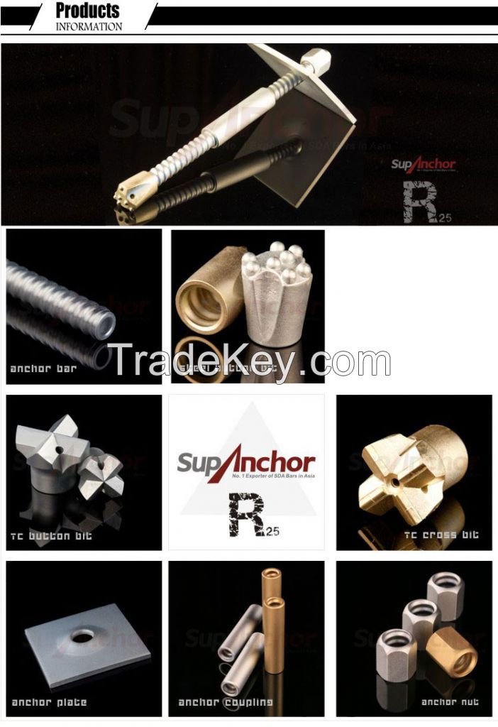 SupAnchor R25N Hollow Injection Self Drilling Anchor Bolt