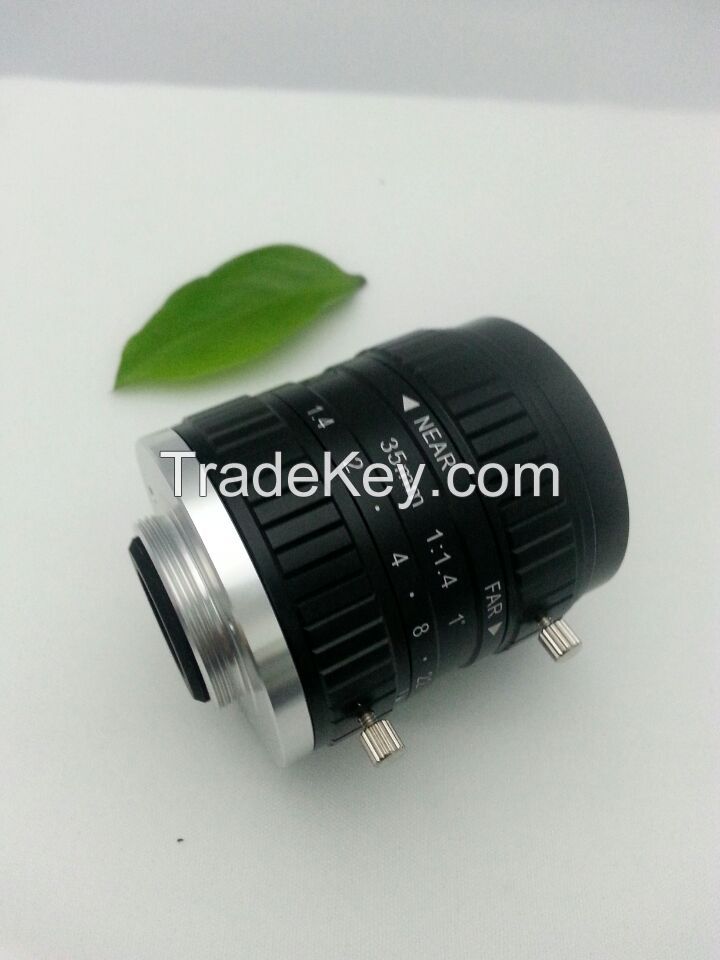 industrial lens C Mount 35mm cctv Lens F1.4 1'' manual iris lens