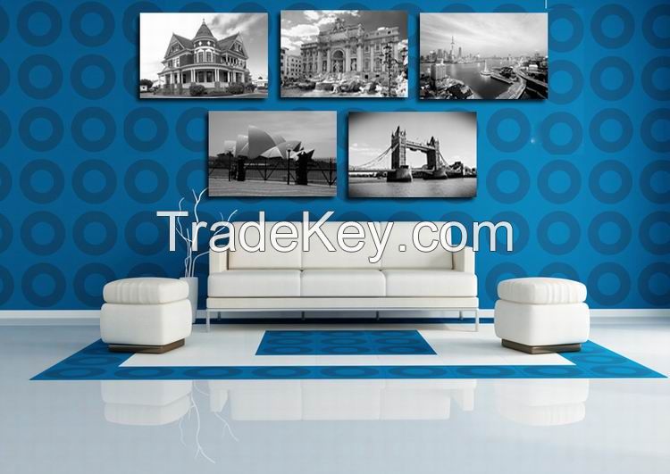 Black &amp; White Landscape Canvas Art Pictures