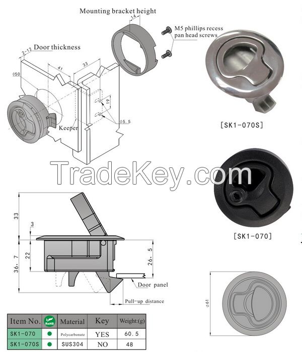 SK1-070S Top Quality Cam Lock