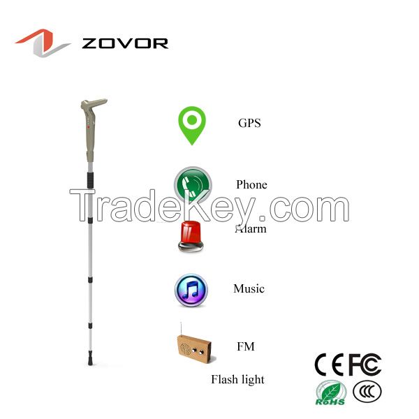 201 new walking stick, walking cane, hiking stick for old pople with GPS By  Shenzhen Zovor Technology Co., Ltd