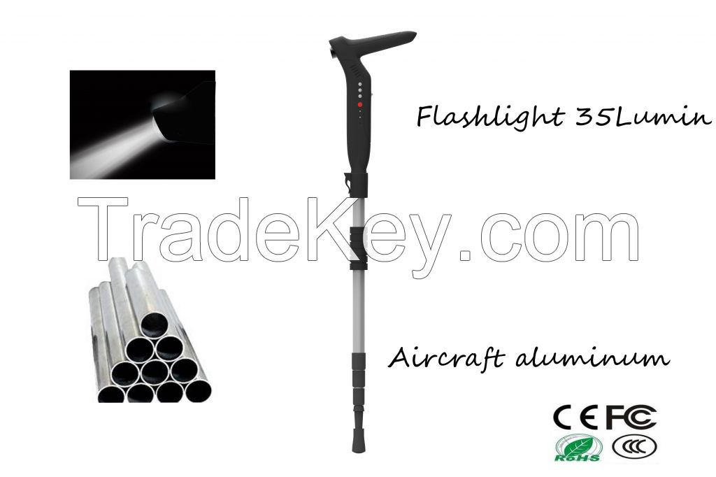 Patented anti-shock light walking stick for old man