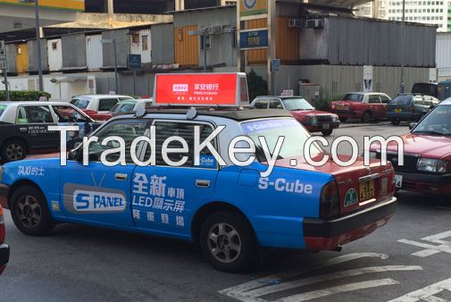 Taxi led display IP65 P3mm for moving advertising on the top of taixes
