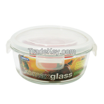 Food storage glass container 