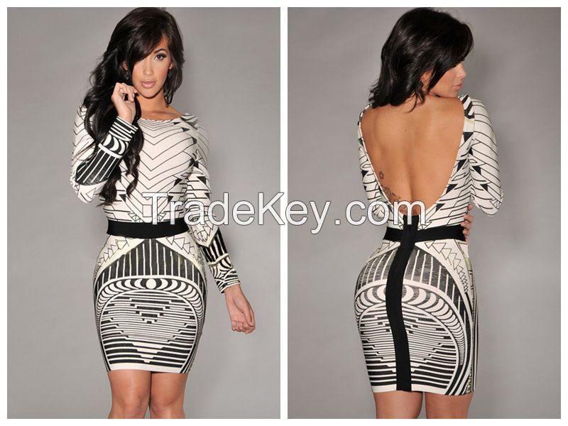 Long Sleeve Bandage Dress,Bandage Dress,long Bandage Dress,sexy Bandage Dress