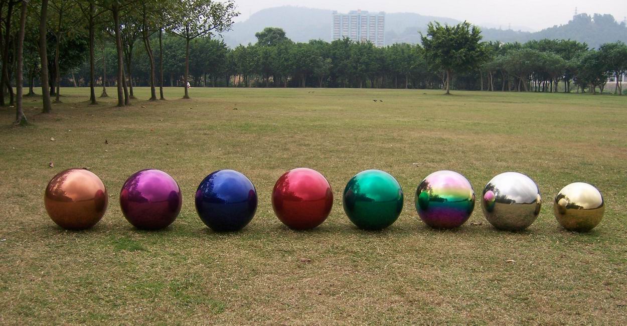 stainless steel gazing ball