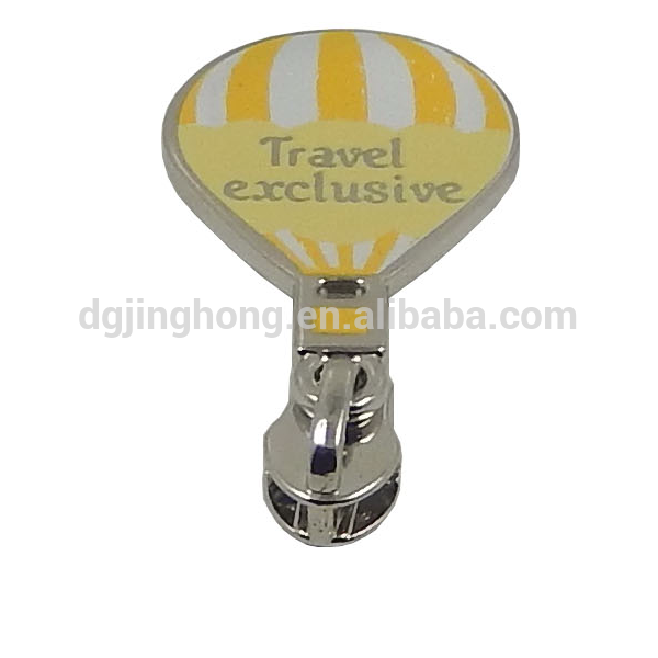 custom balloon, zipper puller, diecasting, zinc alloy, rubber coating,