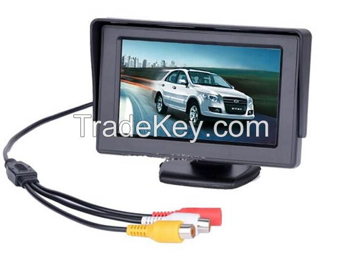  4.3 Inch TFT LCD Car Monitor Parking Rear View Monitor Rearview monitor 2 Video Input for Reverse Camera DVD X10119