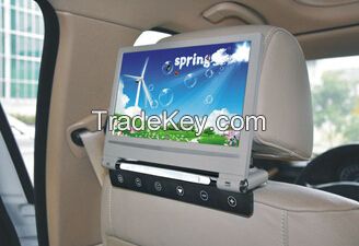 Hot new high quality 9 inch car dvd Player headrest + MP5 + 720P + IR +Game+IR+USB+SD+FM