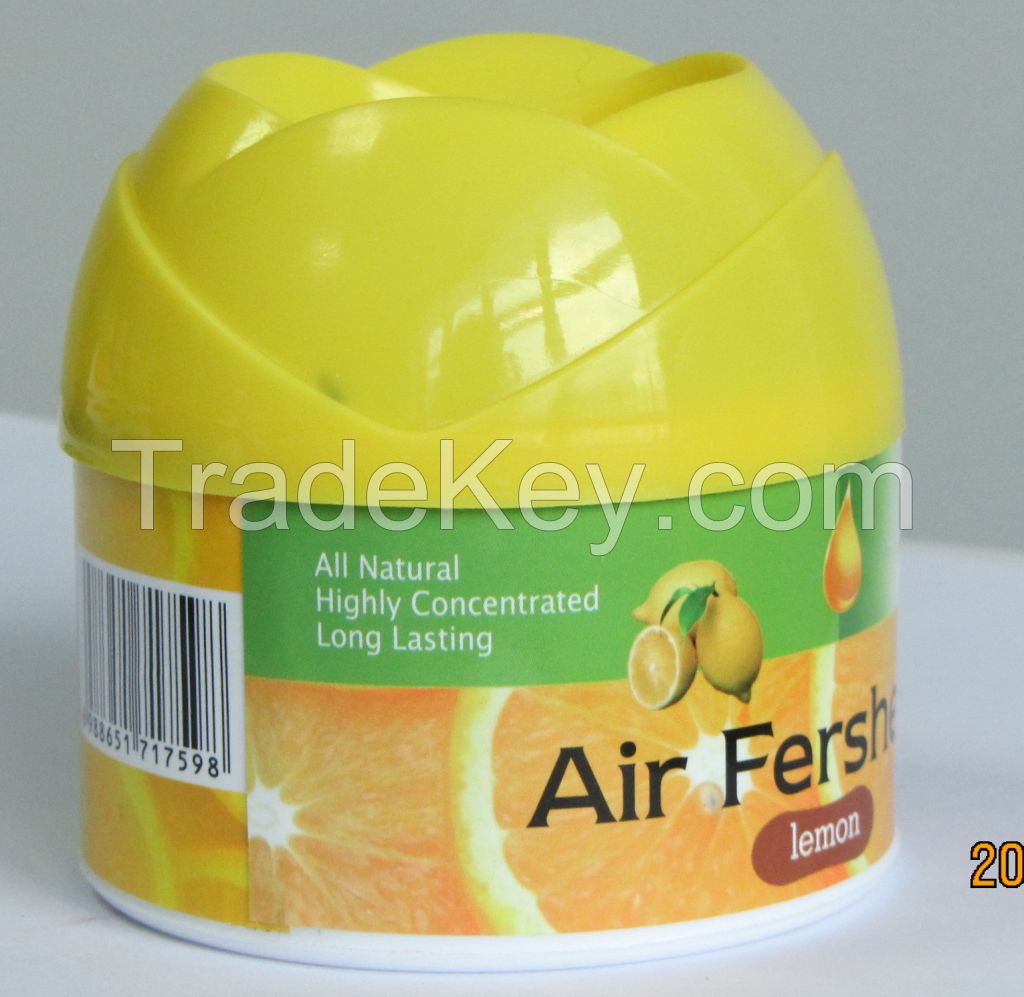 Made in China gel air freshener container, 80g lemon auto air freshene