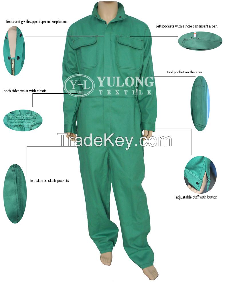 wholesale OEM EN14116 cotton material fireproof protective welder suit