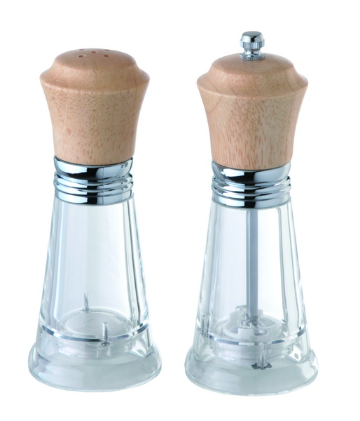 acrylic salt and pepper mill and shaker