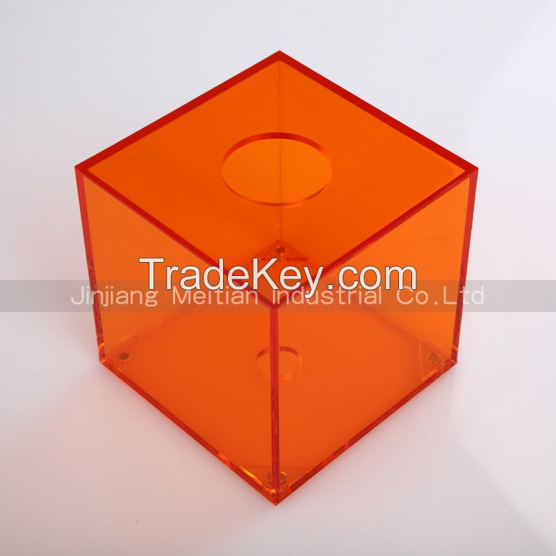 High quality Acrylic Cube Tissue Box