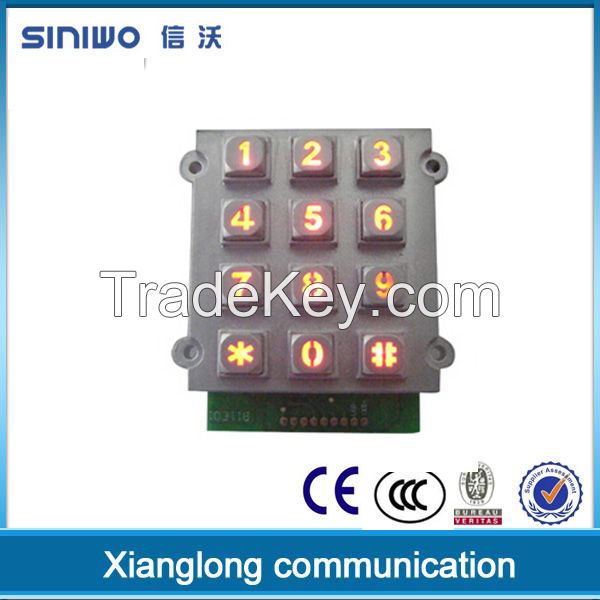 Zinc Alloy 3x4 Metal Keypad Standalone Single Door Access Controller Keypad