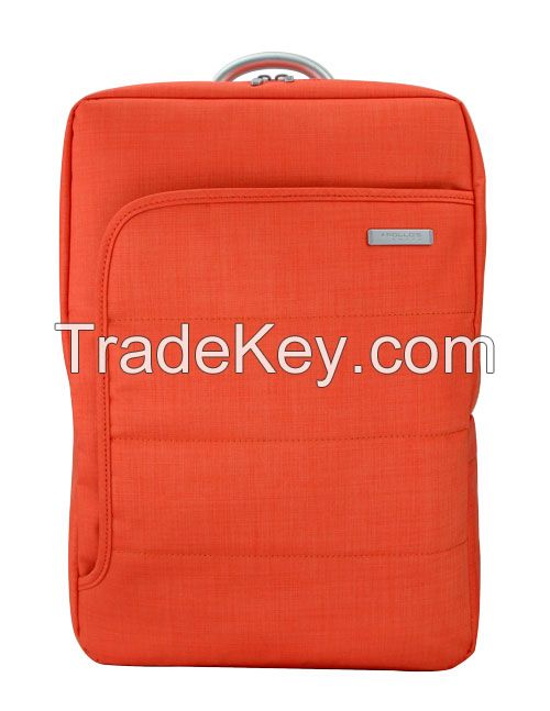 Orange Nylon Laptop Backpack Computer Bag