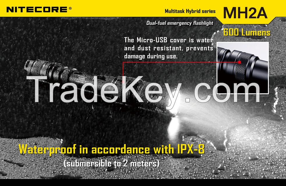 Nitecore MH2A Flashlight CREE XM-L U2 LED 3 Mode Flashlight 600 lumen Mini LED Torch Nitecore Flashlight