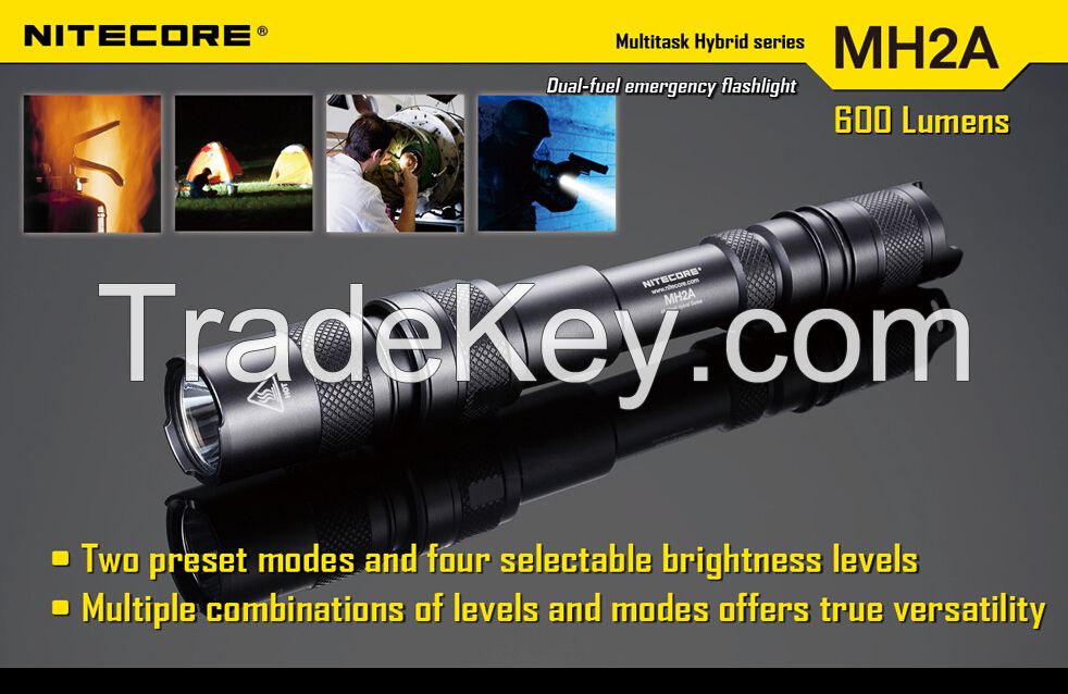 Nitecore MH2A Flashlight CREE XM-L U2 LED 3 Mode Flashlight 600 lumen Mini LED Torch Nitecore Flashlight