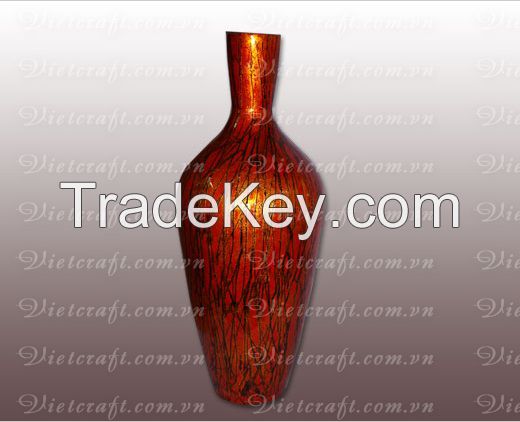 lacquer vase handmade in Vietnam hand-painting design