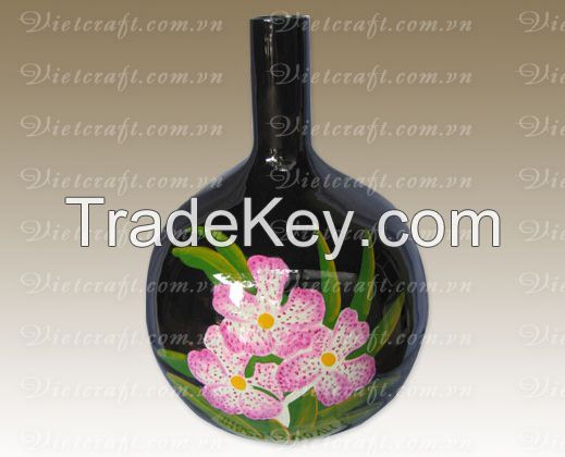 lacquer vase handmade in Vietnam home decoration