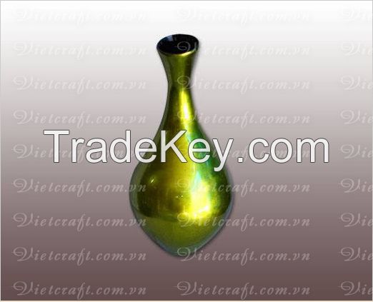 lacquer vase handmade in Vietnam gold metallic color