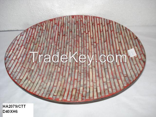 lacquer tray round tray mdf wood tray 