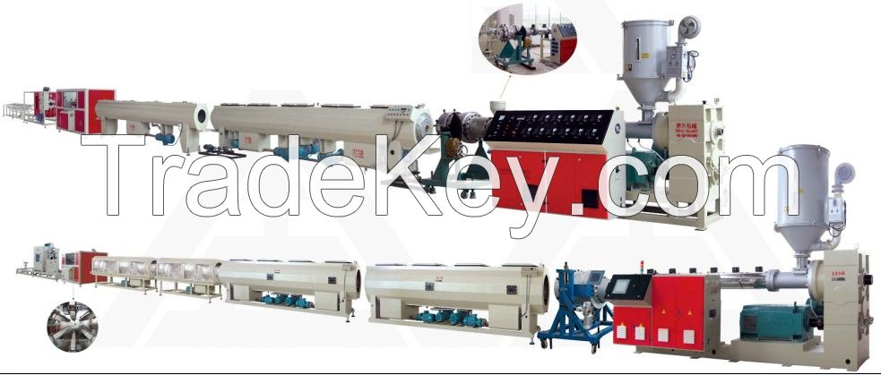 PE water/gas supply pipe, drain pipe production line