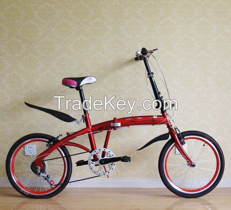 6 speed high quality 20 inch folding bicycle 2015 top selling cheap price mini folding bicycle