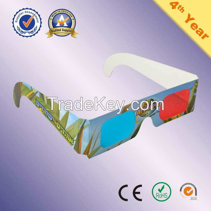 paper red cyan 3D glasses anaglyph glasses cardboard