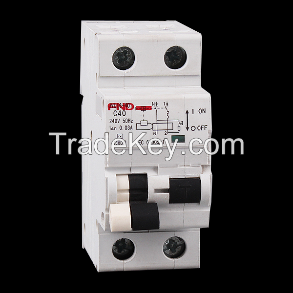 Residual current circuit breaker with intergral overcurrent protection