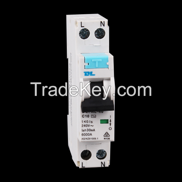 Residual current circuit breaker with intergral overcurrent protection 