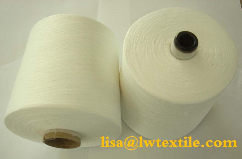 27s 100% polyester spun yarn close virgin