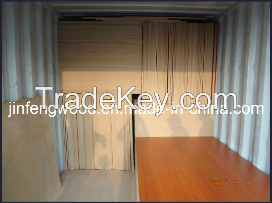 ISO9001: 2008 Furniture Grade E1 Glue Solid Wood Grain Color 100% Poplar 1220*2440mm Melamine MDF Board