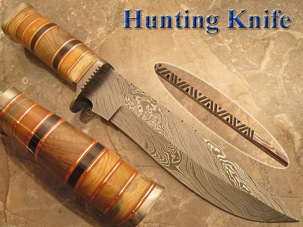 Damascus Hunting Knife 