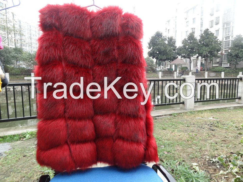 women faux fur vest 2015 artificial waistcoat