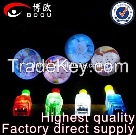 	2015 Christmas Decoration LED Finger Light With Various Cartoon Projection Images, Or Multi Color LED Lights