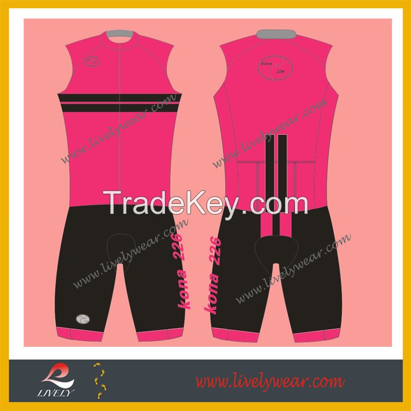 2015 Free design custom sublimation trisuit triathlon wear