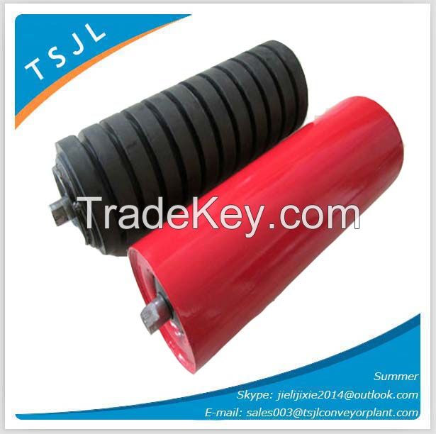 Competitive price belt conveyor carrying Impact return friction tapered guide spiral Ccmb roller idler