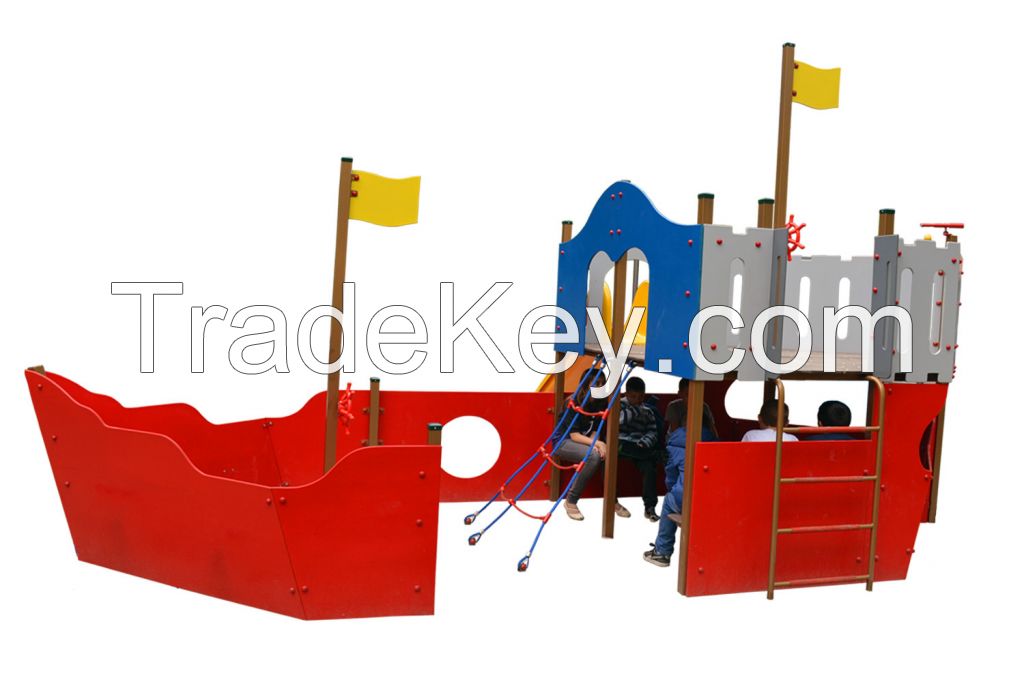 Ship theme outdoor playground equipment