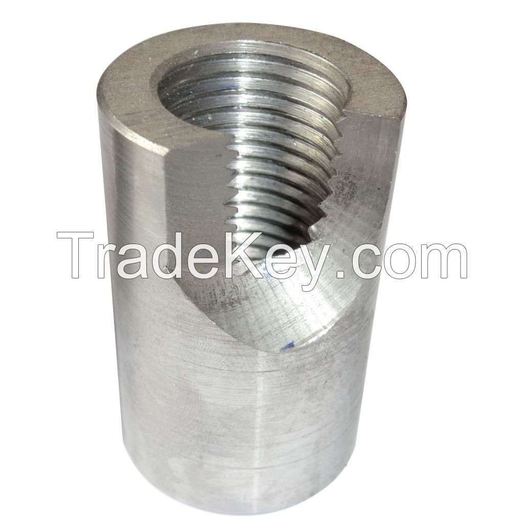 parallel threaded coupler for rebar mechanical splicing