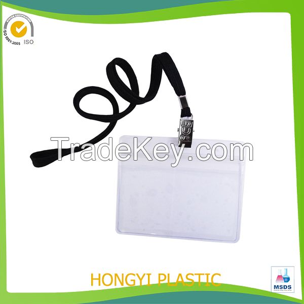 Clear PVC badge holder with lanyard for exhibition