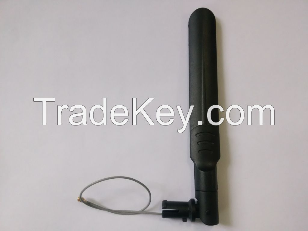 3dBi 2.4G Wi-Fi Antenna with I-PEX, 1.13mm grey cable, L=80mm