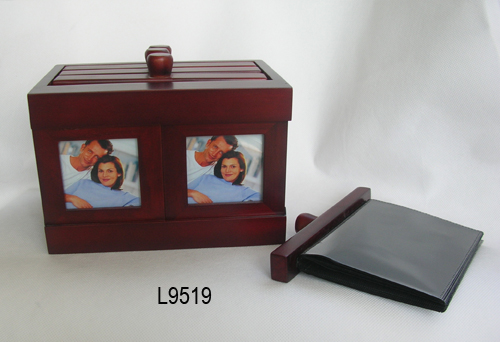 wooden photo album