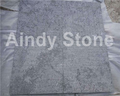 A Grade Chinese blue limestone flamed surface paving tiles