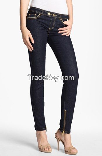 Womens Skinny  Zipper Legs Jeans