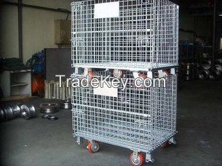 galvanized stock storage cage , mesh container, warehoue box, mesh cage(FOR MARKET OR WAREHOUSE)  manufacturer direct sales high qulity and low cost