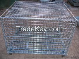 with cover storage cage, mesh container , mesh cage(FOR MARKET OR WAREHOUSE)  manufacturer direct sales high qulity and low cost