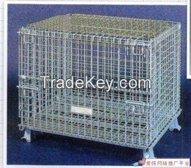 with cover storage cage, mesh container , mesh cage(FOR MARKET OR WAREHOUSE)  manufacturer direct sales high qulity and low cost